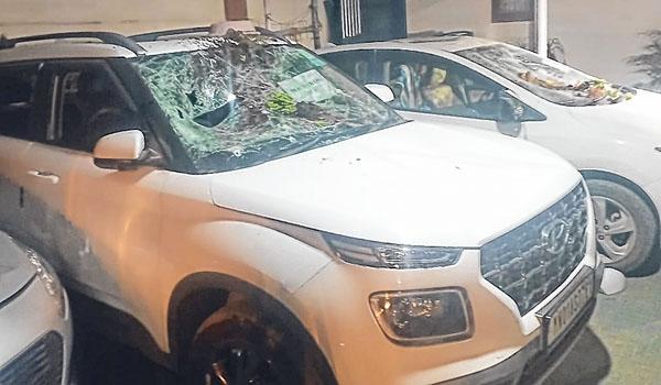 cars damaged by miscreants