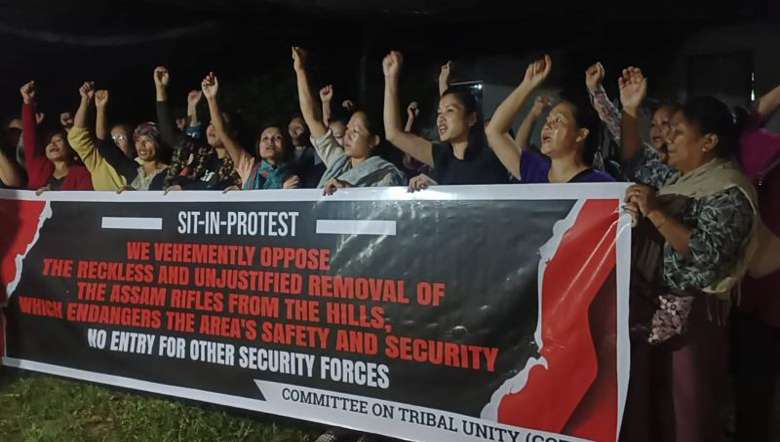 Kuki Zo Women protest removal of AR